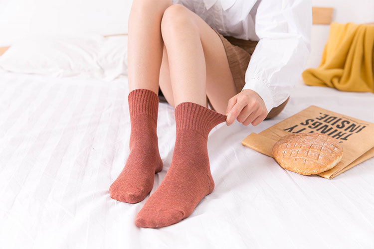 Meias de Algodão Meia Cano para Mulher
