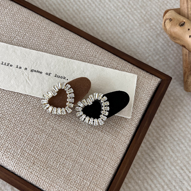 Agrafă de Păr cu Inimă de Rhinestone