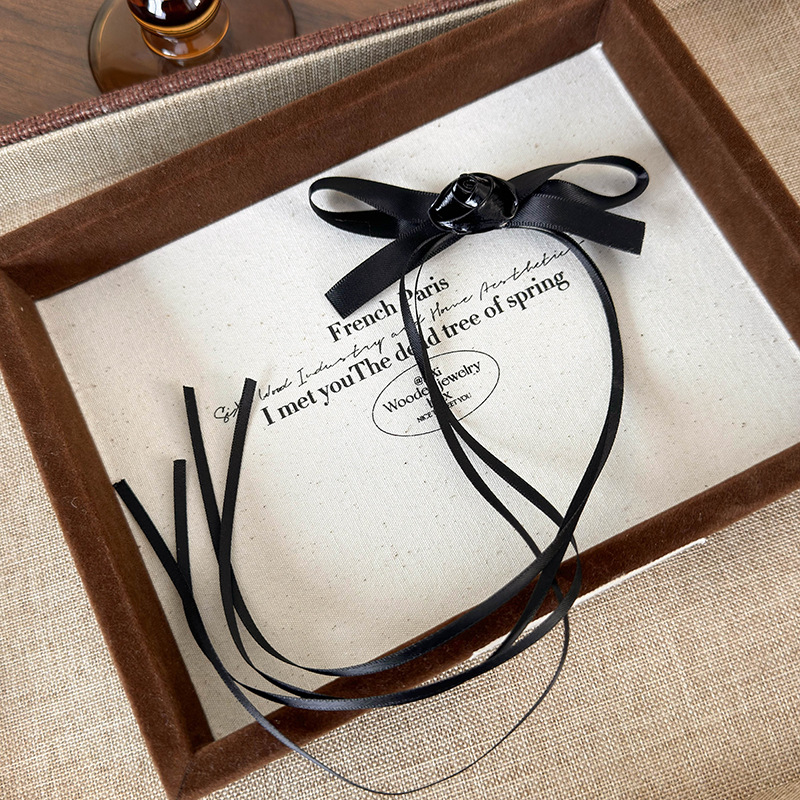 Pince à Cheveux Ruban Rose Argenté