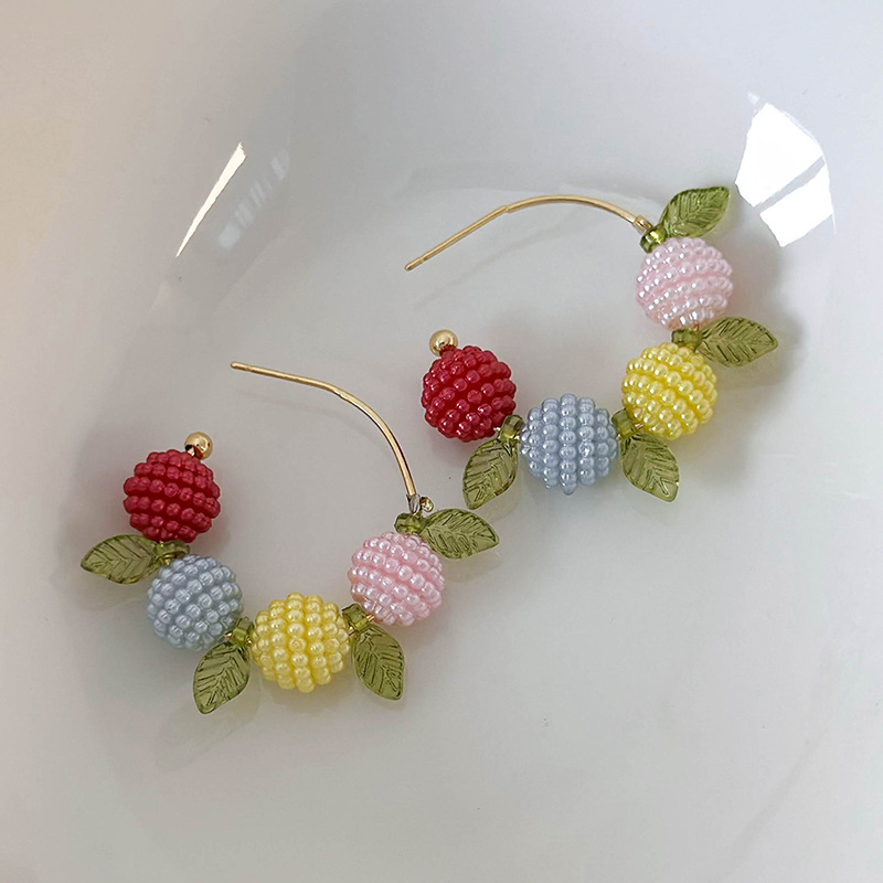 Сережки з малиною