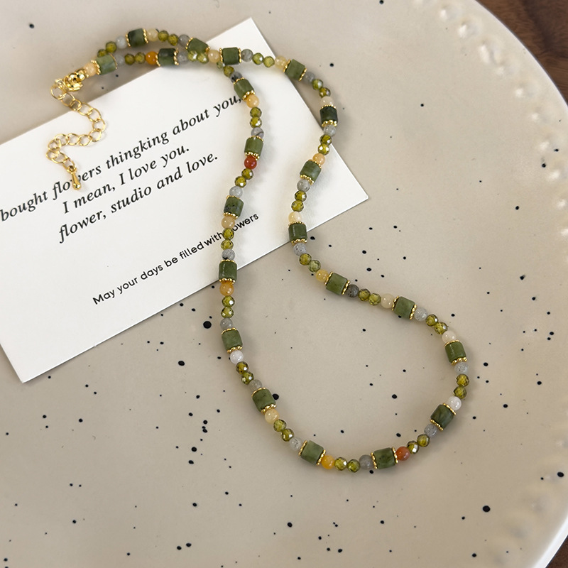Natural Stone Beaded Necklace
