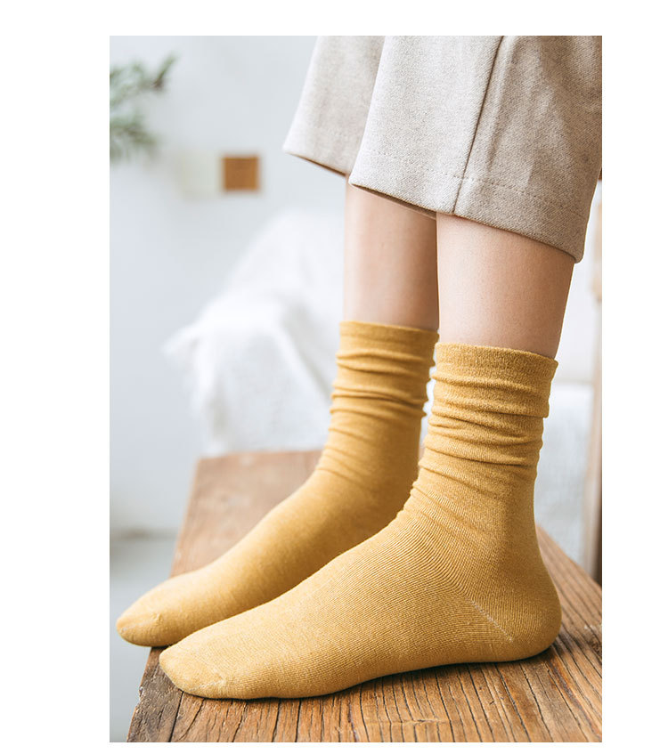 Meias Cano Médio Algodão Femininas