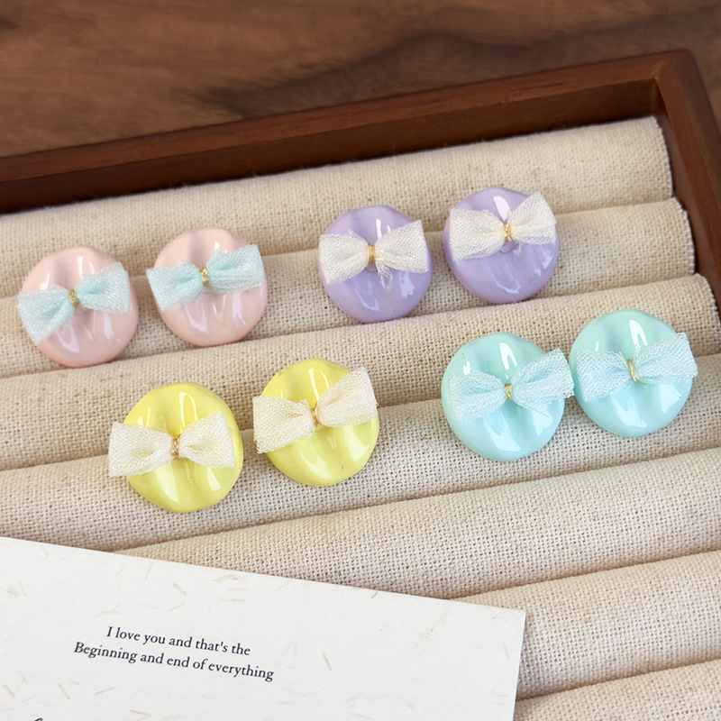 원형 에나멜 귀걸이