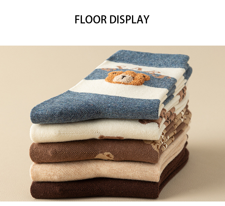 ถุงเท้ายาวครึ่งน่องลายหมี