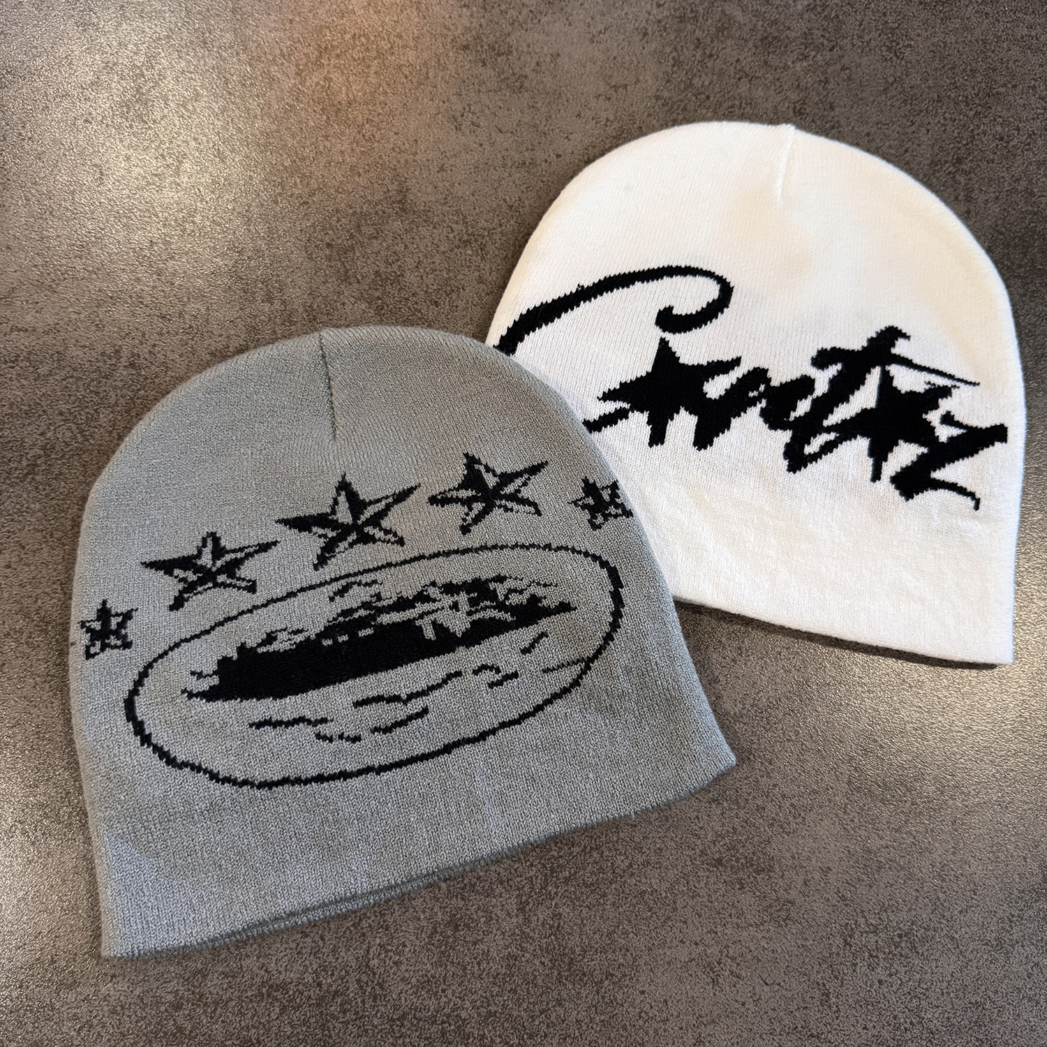 Jacquard gebreide muts