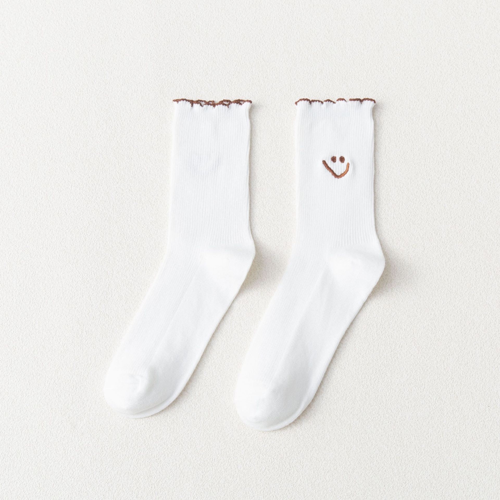 Meias Mid-Calf com Renda