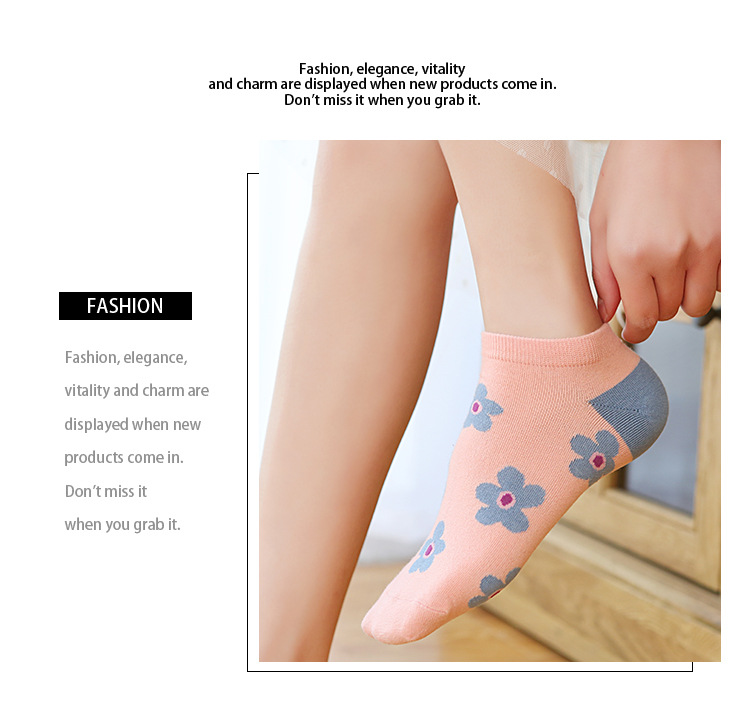 Dámské Bavlněné Kotníkové Ponožky
