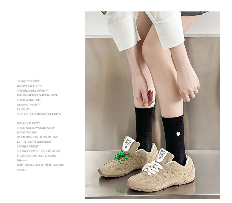 Meias de Coração Bordado