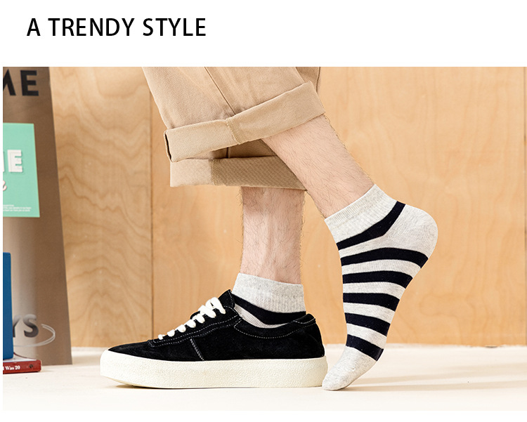 Chaussettes Basses à Rayures