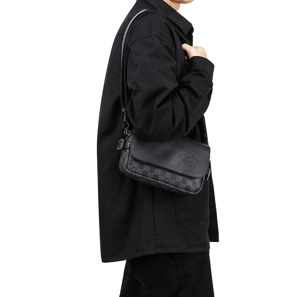 Ruitpatroon PU Schoudertas