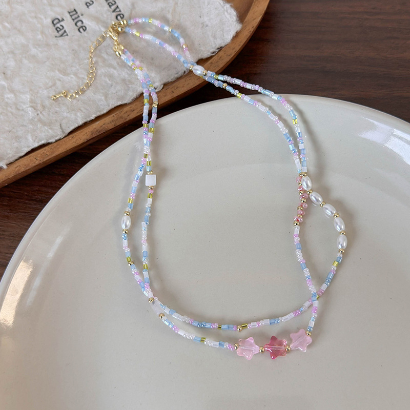 Чокер з Бісером Зірочки Квіти