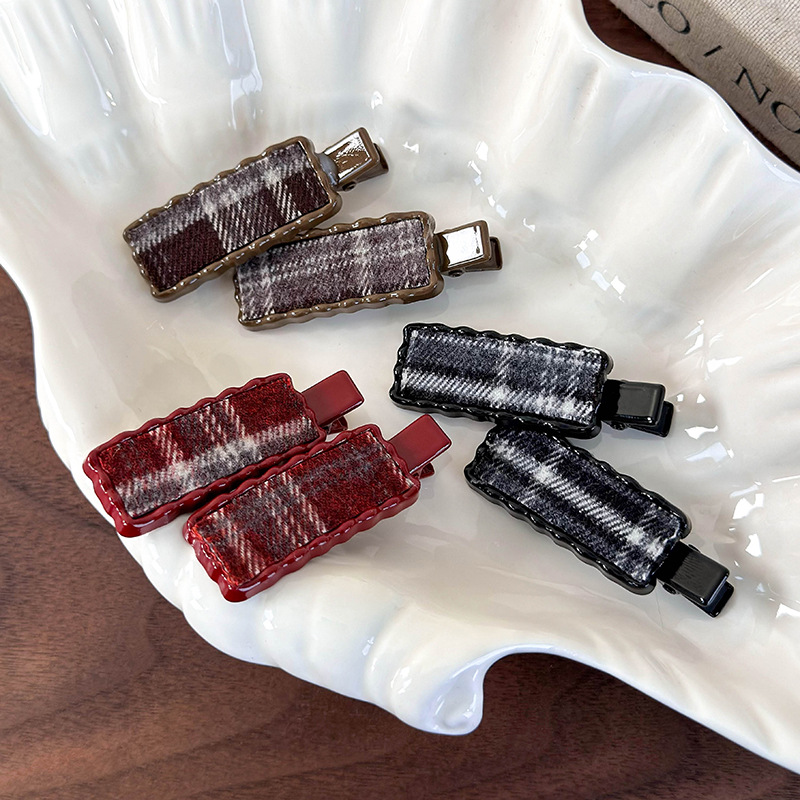 Agrafă de Păr Metalică cu Carouri