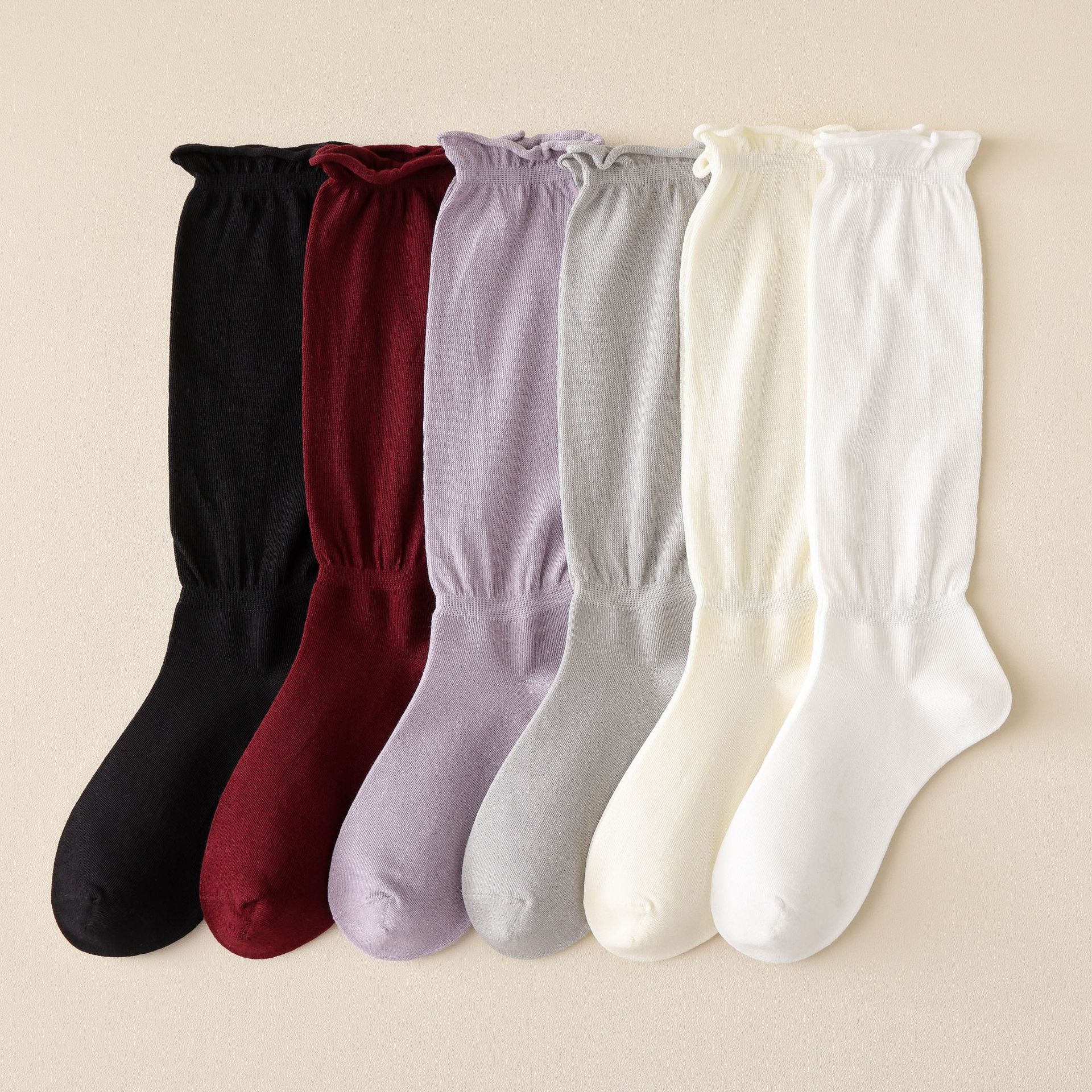 Meias Descaídas de Algodão Sem Costura