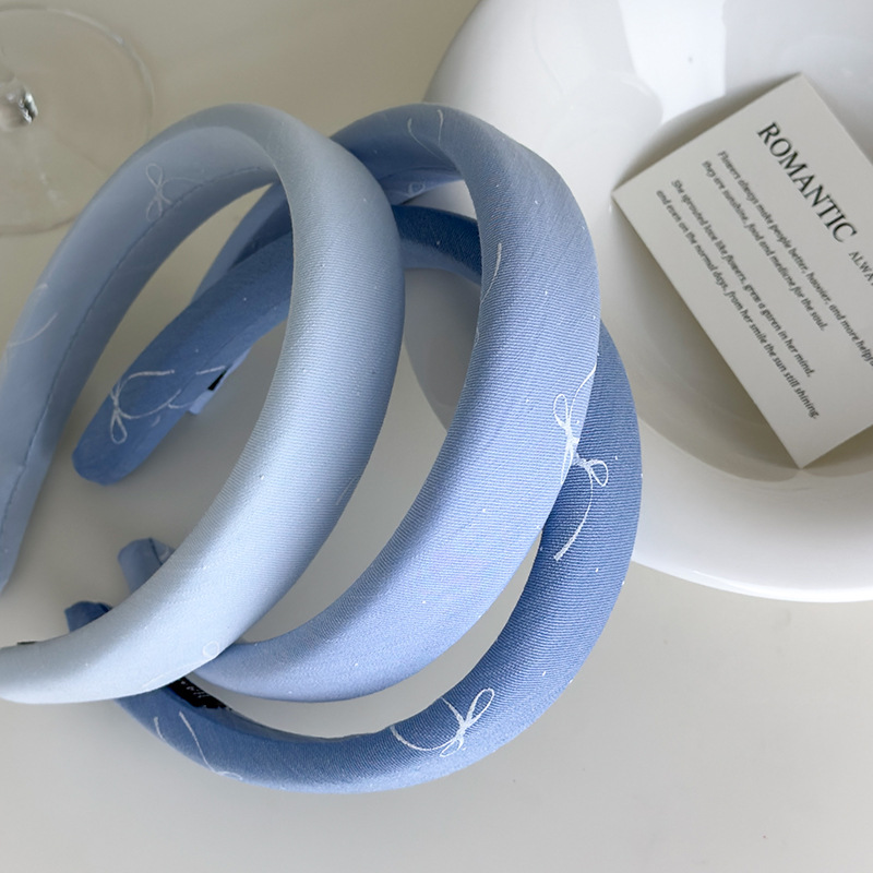 Diadema Ancha con Estampado de Lazo Francés