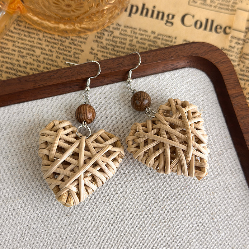 Bohemian Straw Earrings