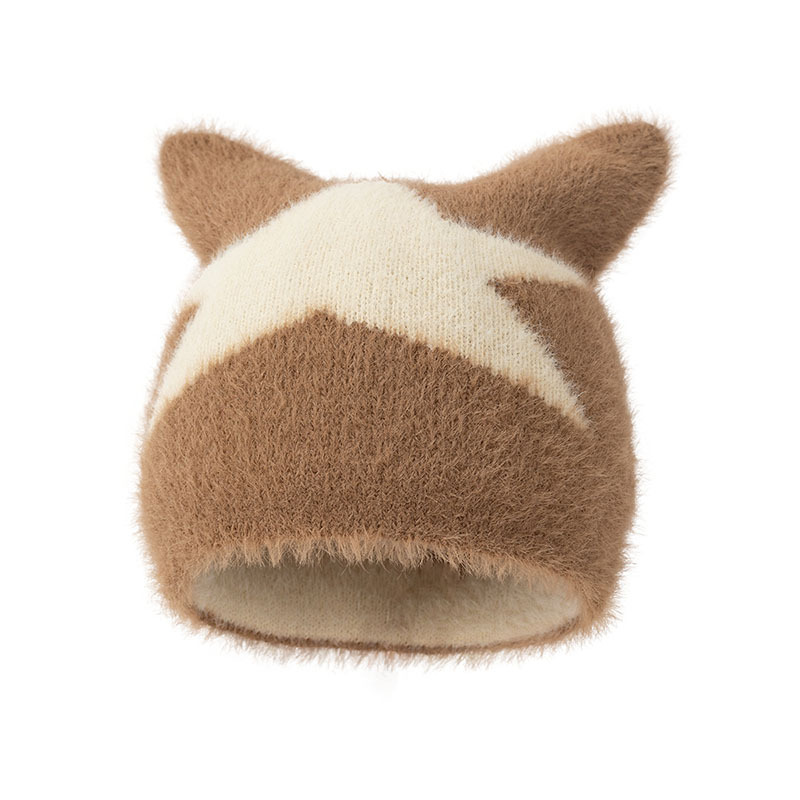 Chapéu de Malha Faux Mink