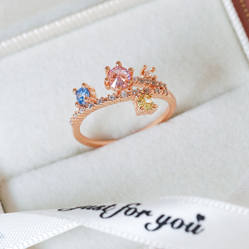 Justerbar Hjärta Zirconia Ring