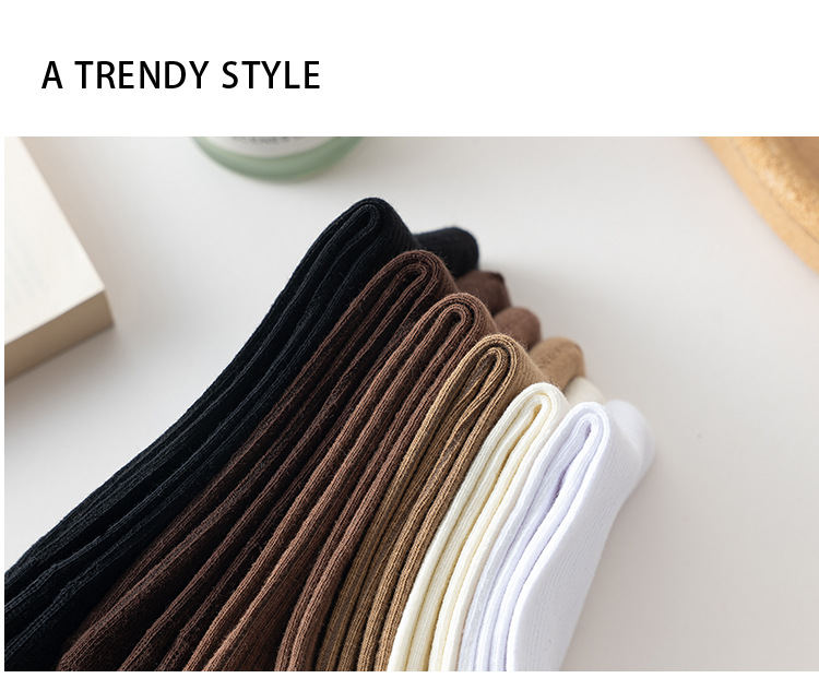 Meias Meia-Canela Cor Sólida para Mulheres