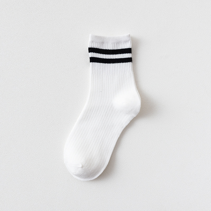 Женские Ребристые Носки с Двумя Полосками