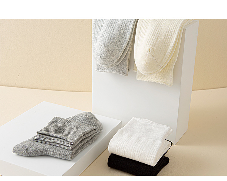 Meias de Algodão com Riscas para Mulher