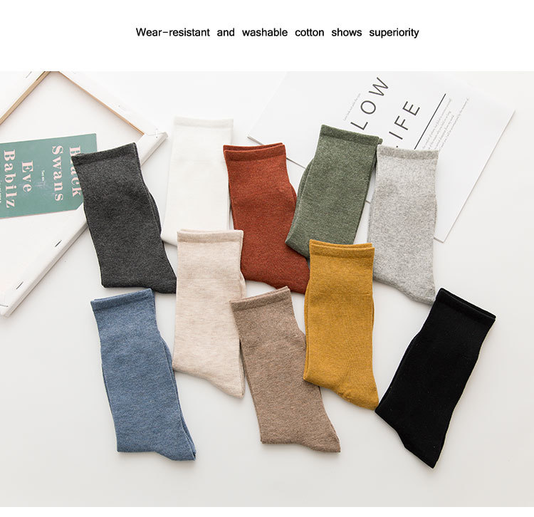 Meias Cano Médio Algodão Femininas
