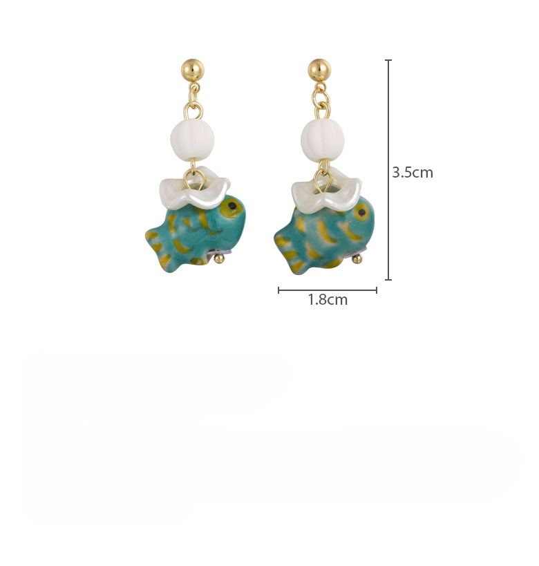 Керамические Серьги Рыбки