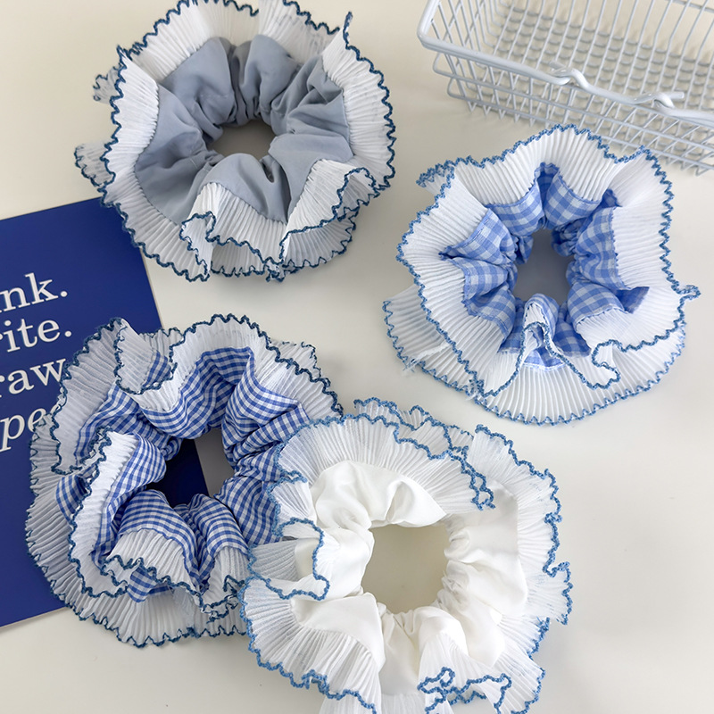 Niebieska Kraciasta Gumka do Włosów