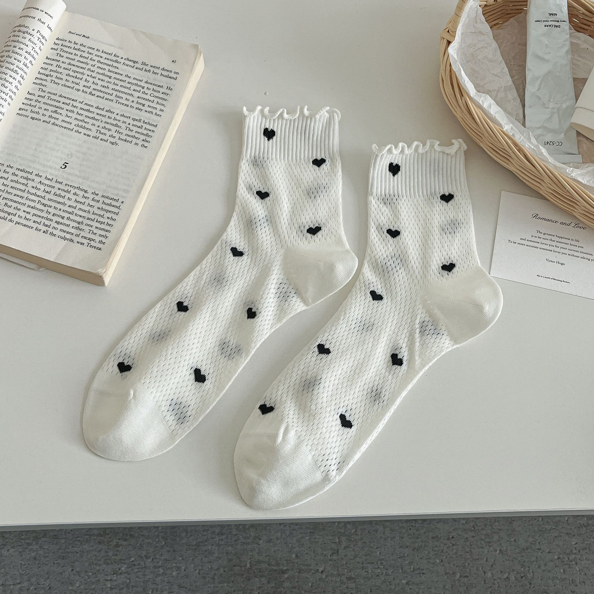 Meias de Renda Cano Médio para Mulher