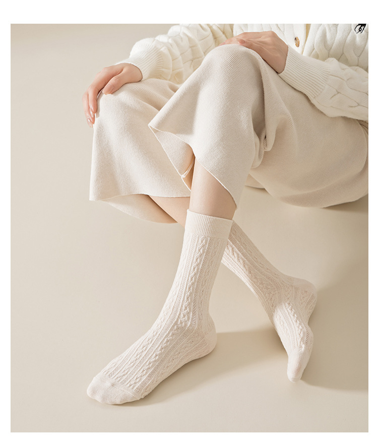 Pletené ponožky do půlky lýtka