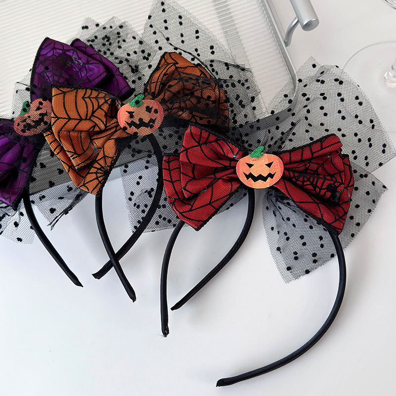 Diadema de Lazo con Calavera de Calabaza