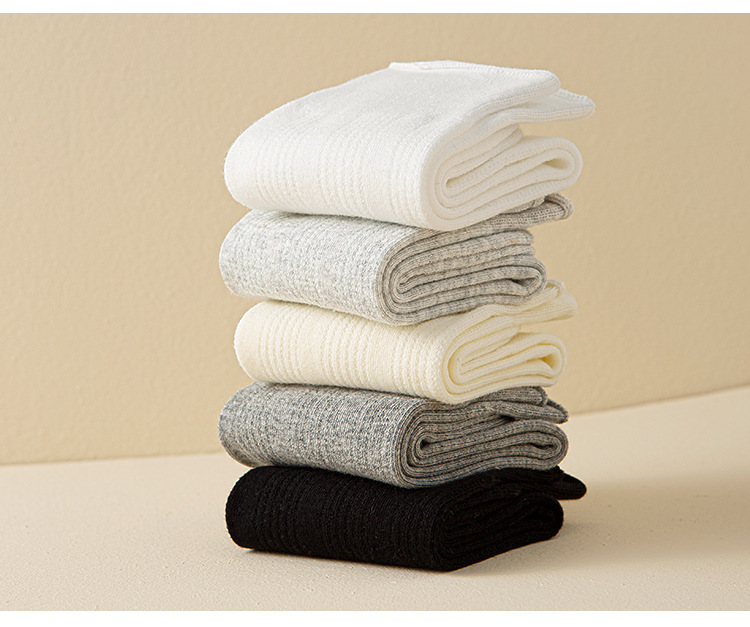 Meias de Algodão com Riscas para Mulher