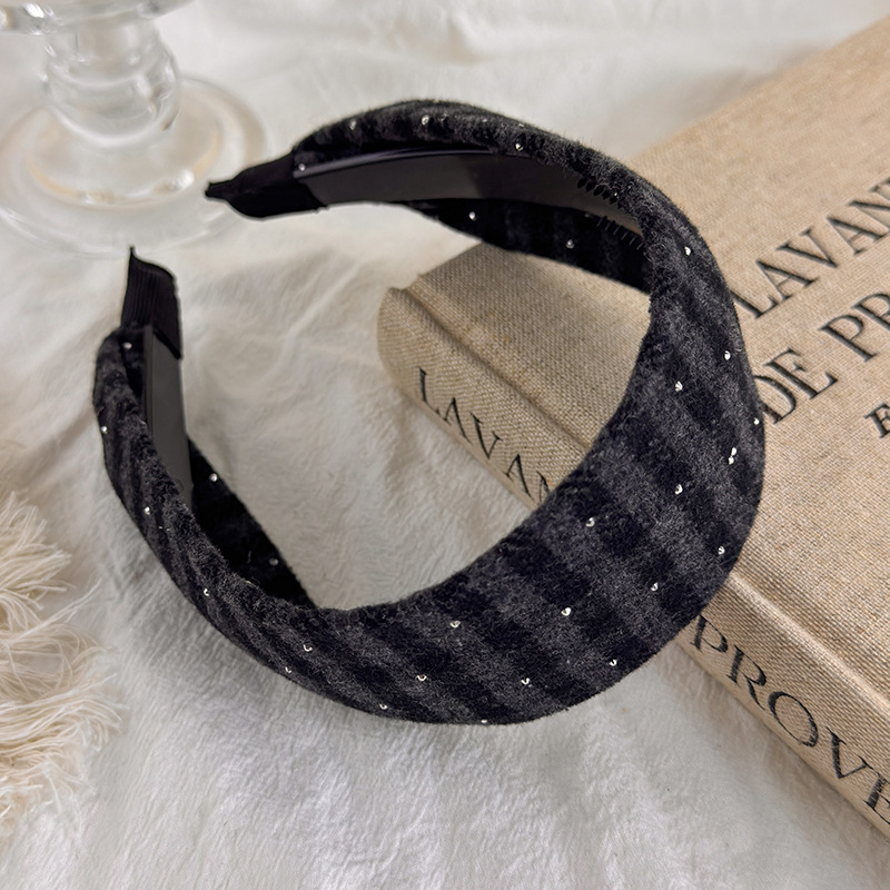 Cinta para el Cabello Negra de Punto