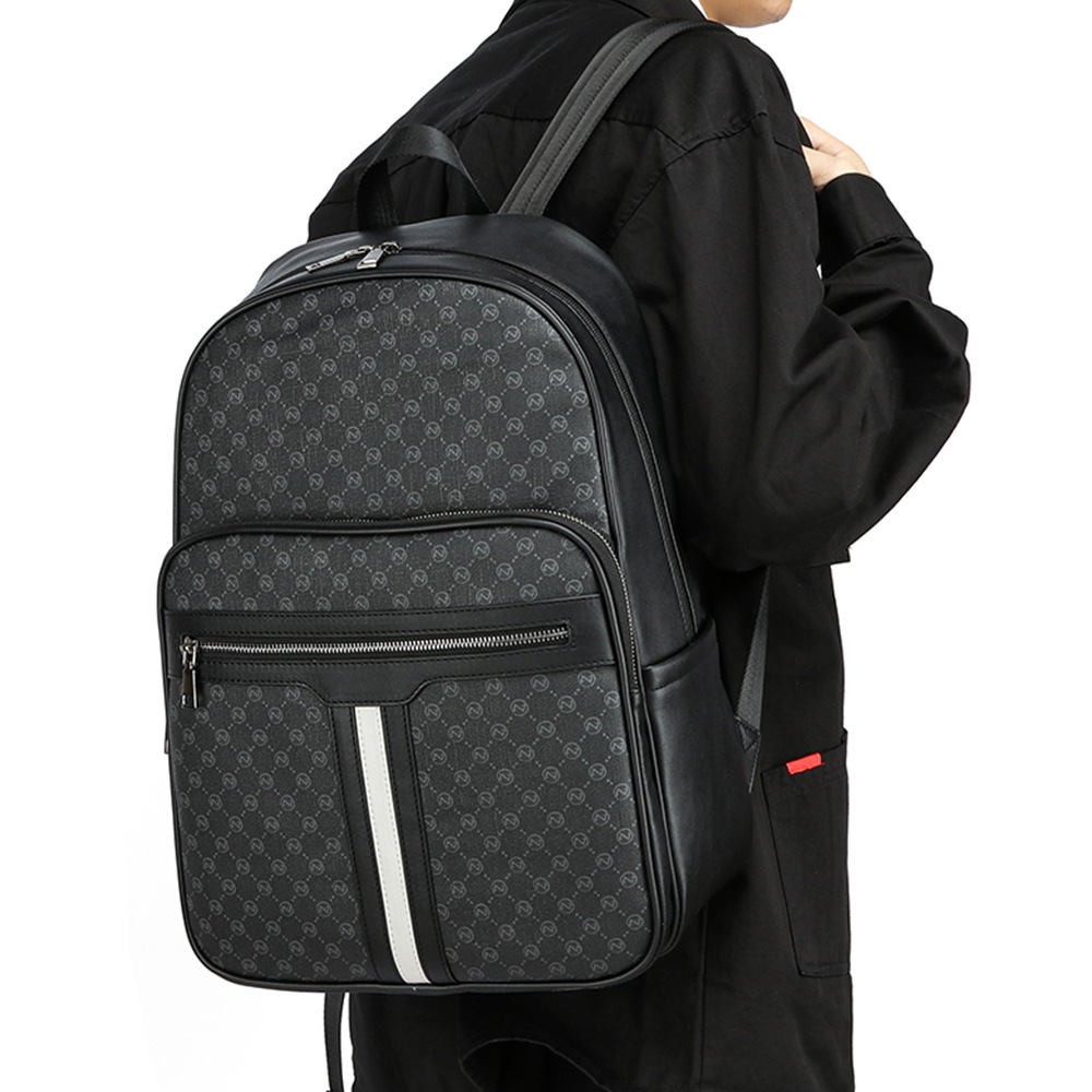 Чоловічий рюкзак у стилі шкіри з шаховою клітинкою