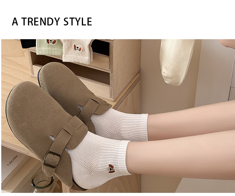 Αόρατες Κάλτσες Γυναικών με Κέντημα Σκύλου