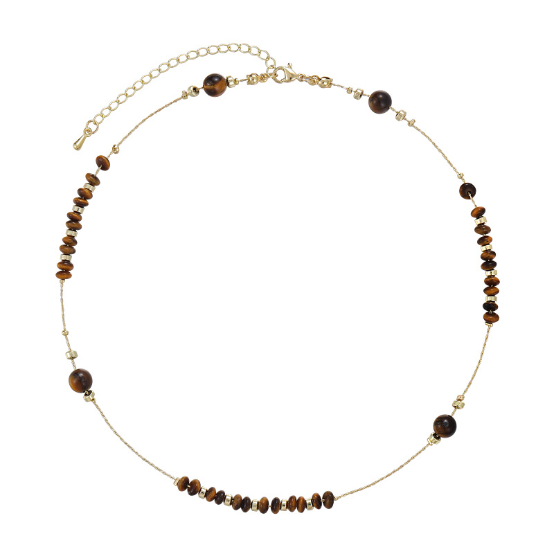 Collier Double Couche Œil de Tigre