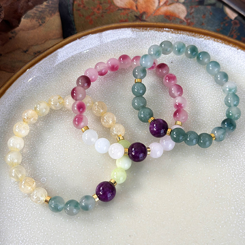سوار خرز بأحجار ملونة