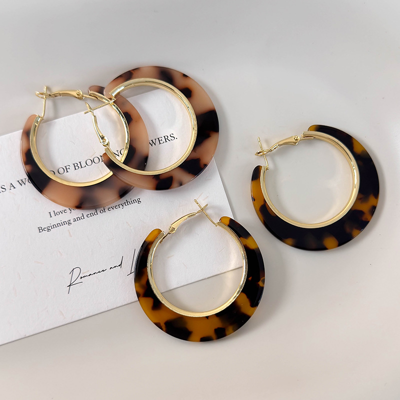 Σκουλαρίκια με Εκτύπωση Λεοπάρδαλης