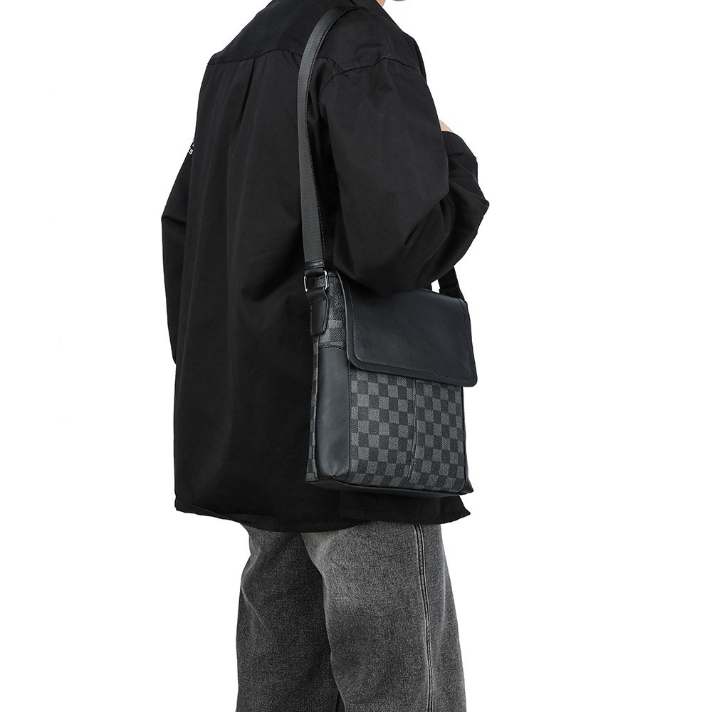 Borsa a tracolla uomo a quadri