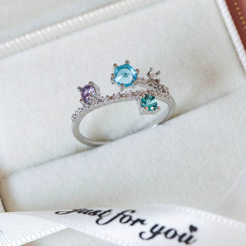 Justerbar Hjärta Zirconia Ring