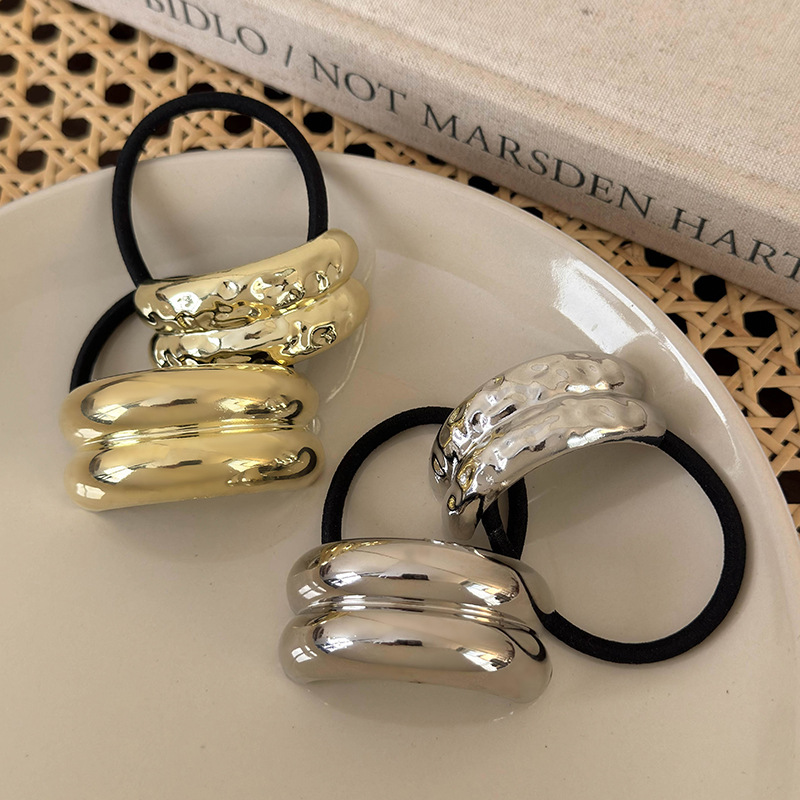 Geometryczne Metalowe Gumki do Włosów