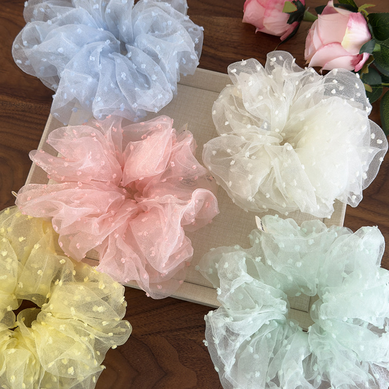 メッシュバブルポルカドットスクランチー