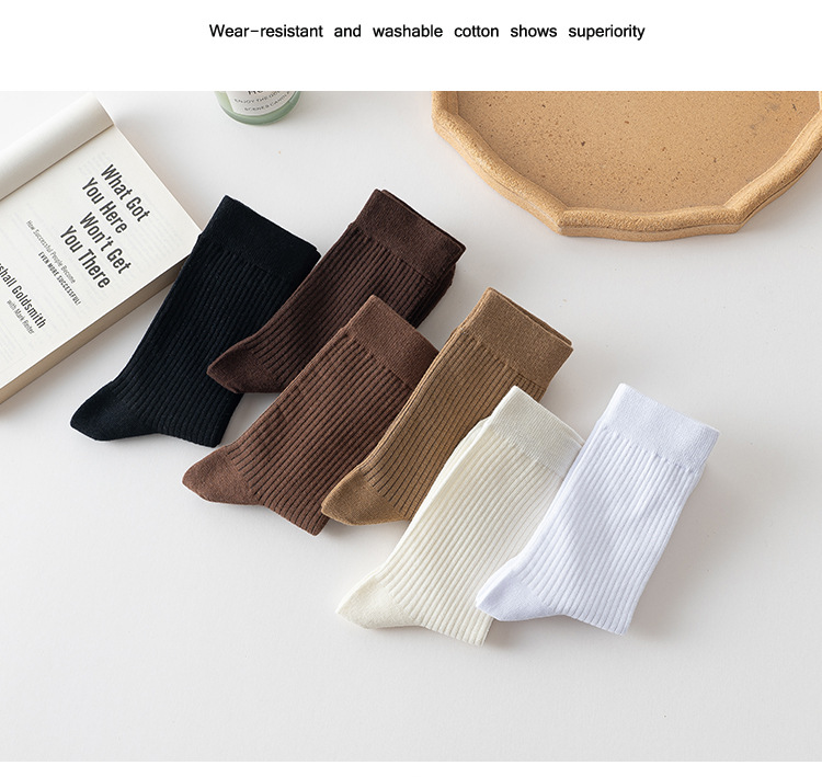Meias Meia-Canela Cor Sólida para Mulheres
