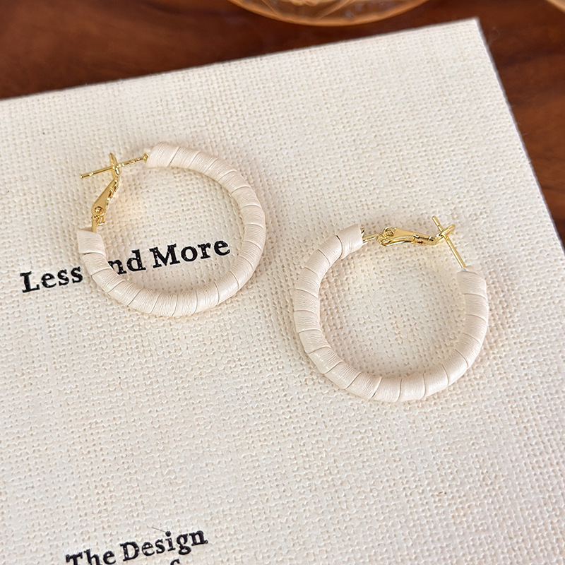 Brincos Argola com Couro