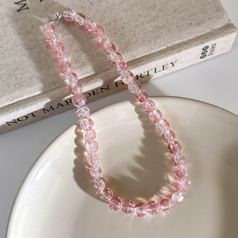 미니멀리스트 무지크리스탈 목걸이