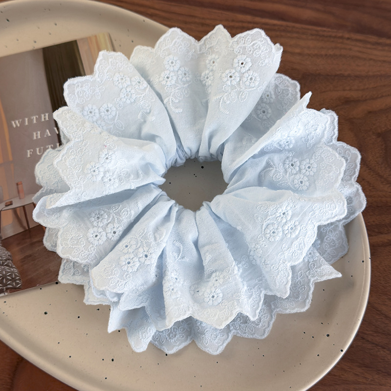 Κορδέλα Μαλλιών με Κέντημα Λουλουδιών και Δαντέλας