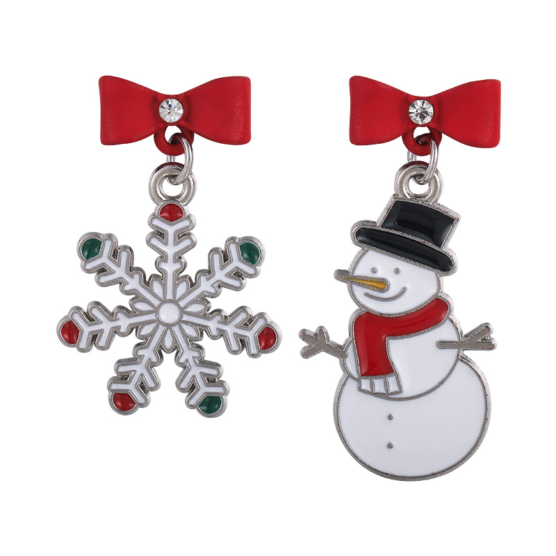 ต่างหูคริสต์มาสเงินเคลือบ