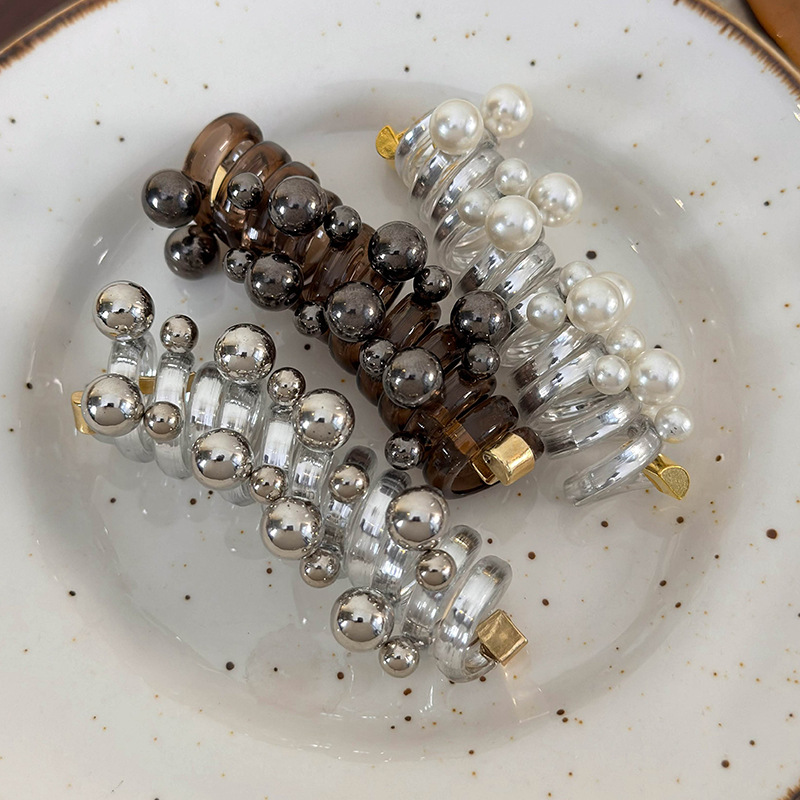 Élastiques à Cheveux Spiralés à Perles