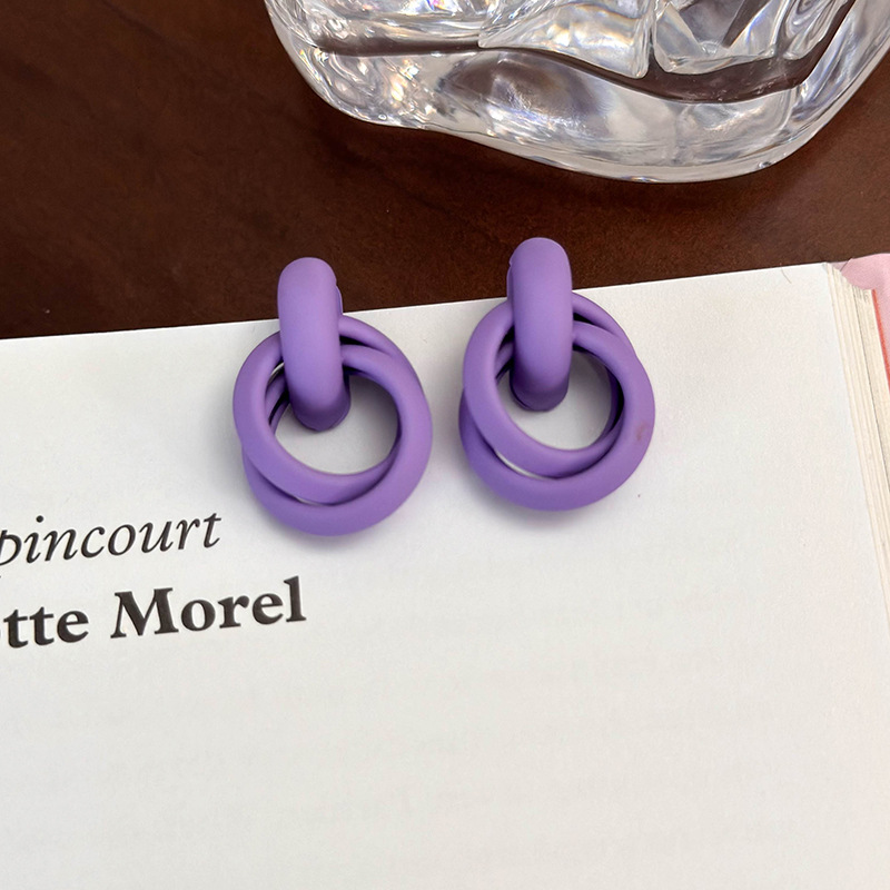 기하학 플라워 하트 귀걸이