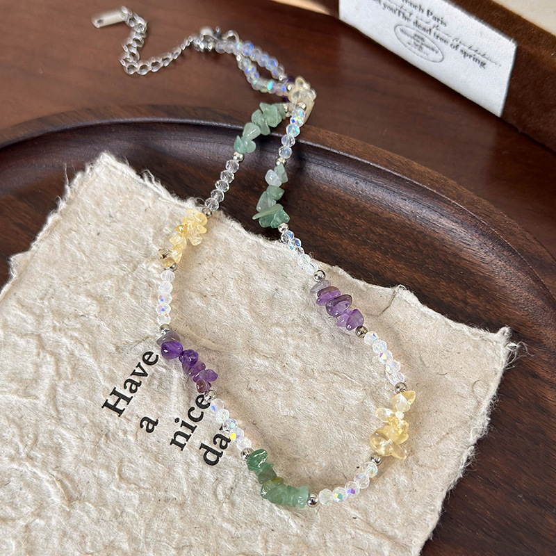 Collana di Perline in Vetro Frantumato