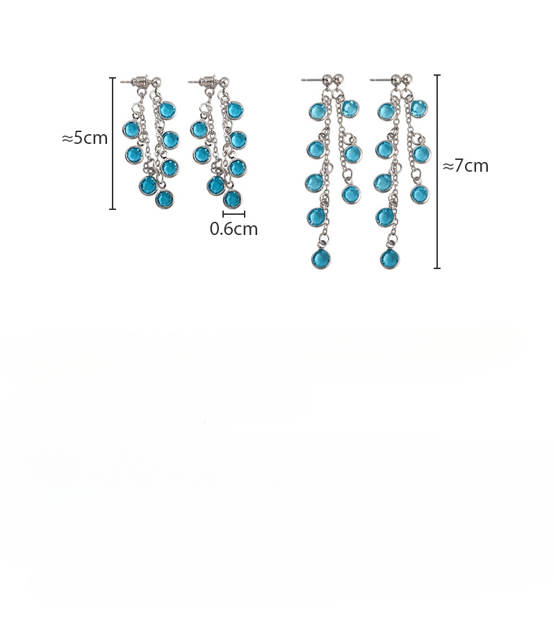 반짝이는 포도 클러스터 술 귀걸이